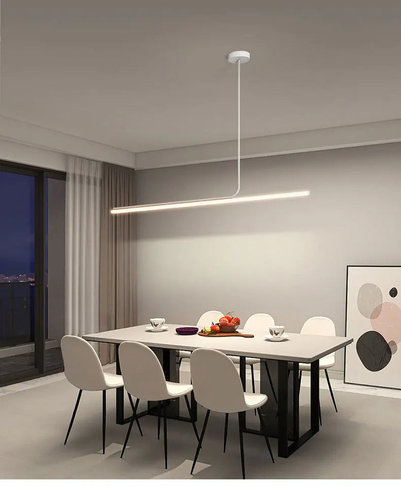 Hanging lamp of one word dining room is simple and minimalist, Nordic dining table, tea room, office, bar, dining room lamp