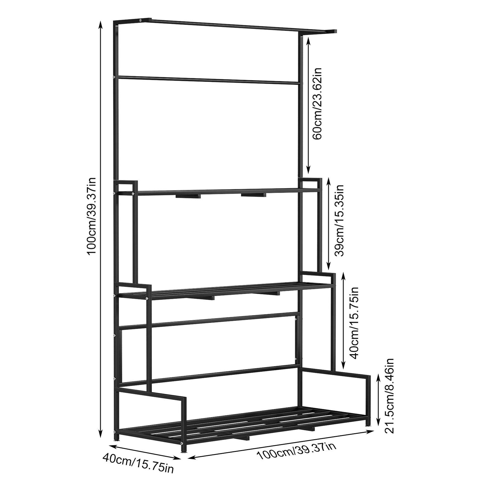 Garden Plant Shelves Iron Potted Flower Plant Stand Rack Multiple Flower Pot Shelf Indoor Outdoor Planter Display Organizer